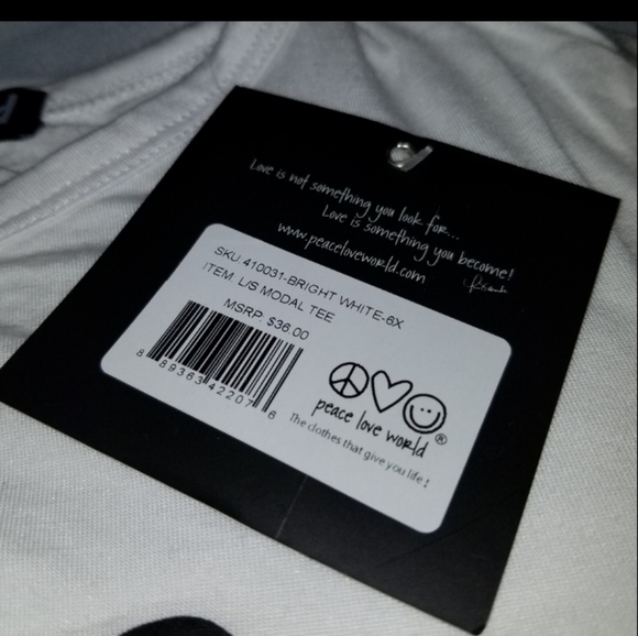Girls Peace Love World Long Sleeve Tee - Picture 5 of 5